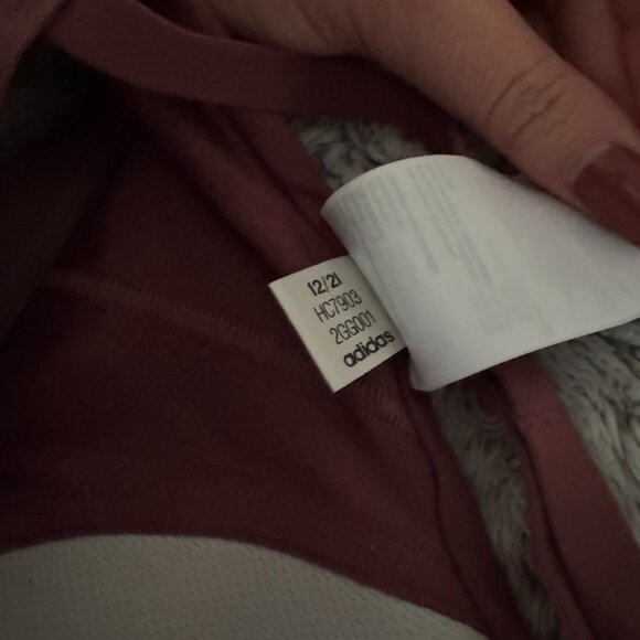 adidas | NWOT Yoga Studio Light-Support Bra in Burgundy Size Medium - Picture 8 of 9